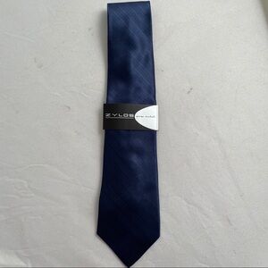 Zylos George Machado vintage navy silk tie